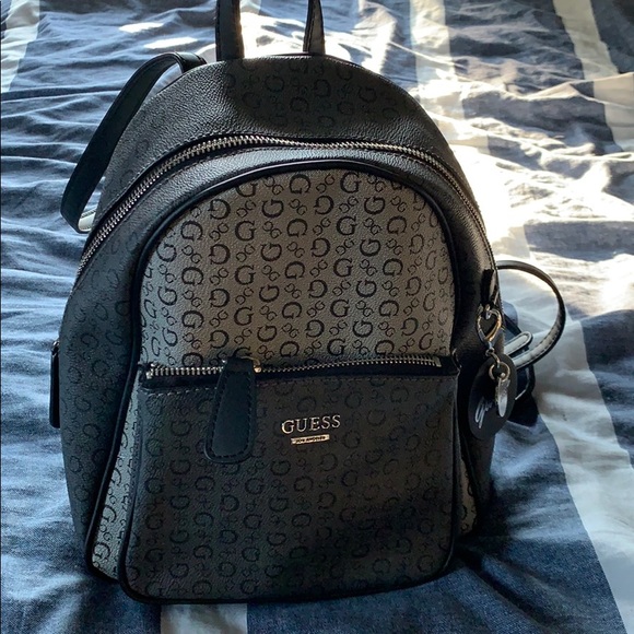 guess mini black backpack
